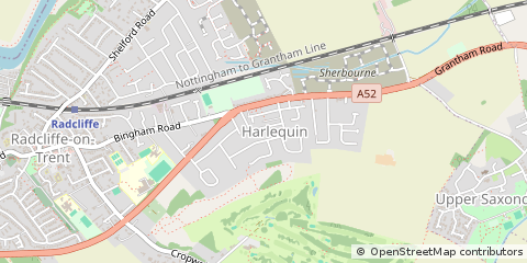 Map of Nottingham, Nottinghamshire