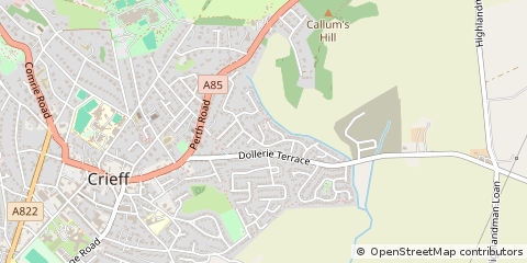 Map of Crieff, Perthshire
