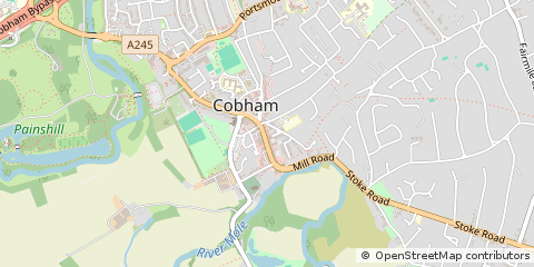 Map of Cobham, Surrey