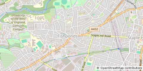 Map of Bristol, City of Bristol