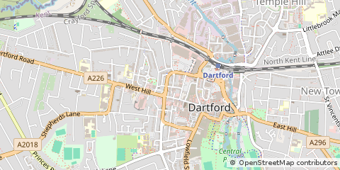 Map of Dartford, Kent