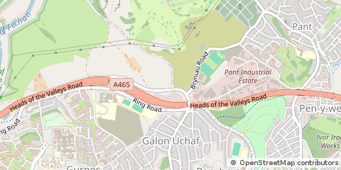 Map of Merthyr Tydfil