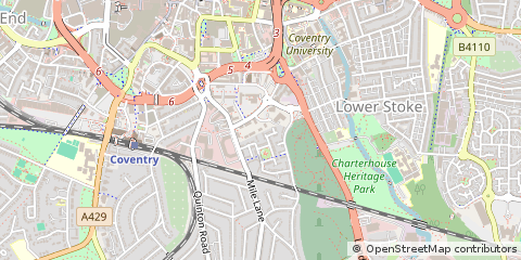 Map of Coventry, West Midlands