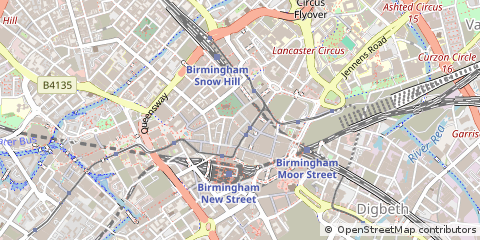 Map of Birmingham, West Midlands