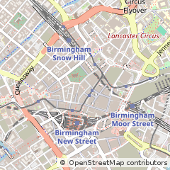Map of Birmingham, West Midlands