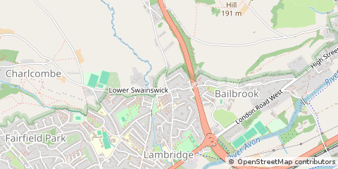 Map of Bath, Avon