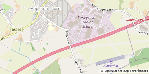 Map of Warrington, Cheshire