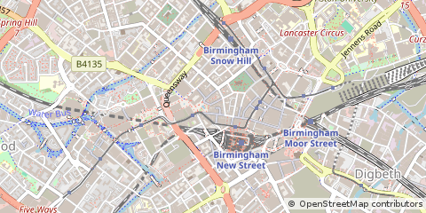 Map of Birmingham, West Midlands