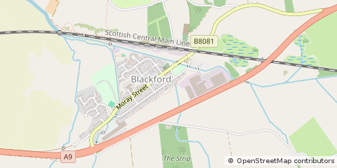 Map of Blackford, Perthshire