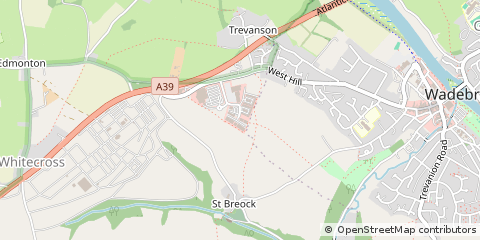 Map of West Hill, Wadebridge
