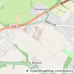 Map of West Hill, Wadebridge