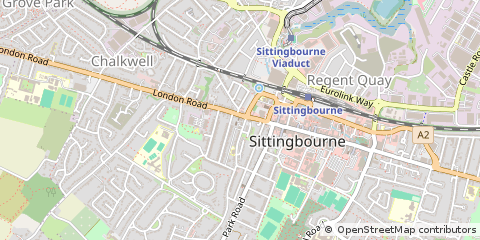 Map of Sittingbourne, Kent