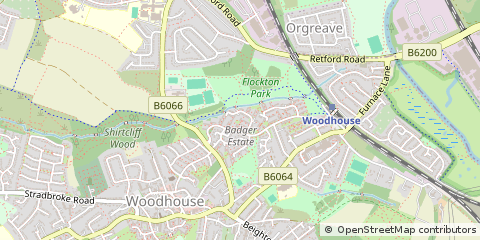 Map of Sheffield, South Yorkshire