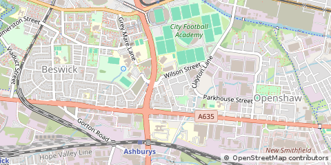 Map of Manchester, Lancashire