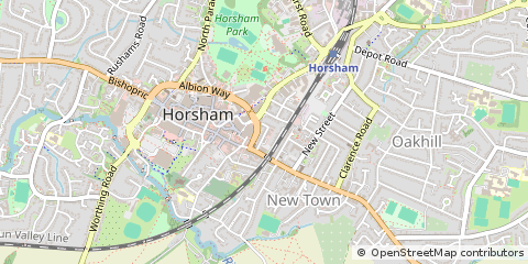 Map of Horsham,, West Sussex
