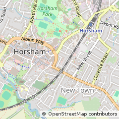 Map of Horsham,, West Sussex