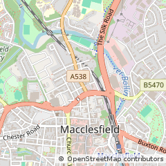 Map of Macclesfield, Cheshire