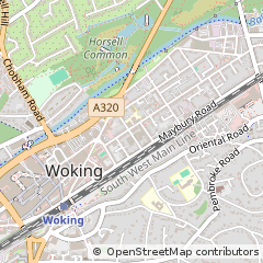 Map of Woking, Surrey