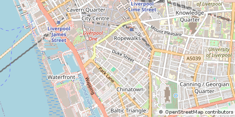 Map of Liverpool, Merseyside