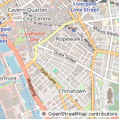 Map of Liverpool, Merseyside