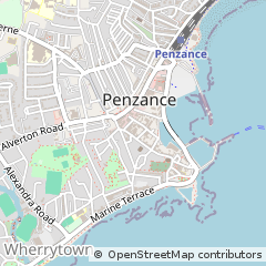 Map of Penzance, Cornwall