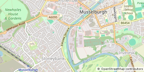 Map of Musselburgh, East Lothian