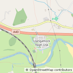 Map of Abergavenny, Gwent