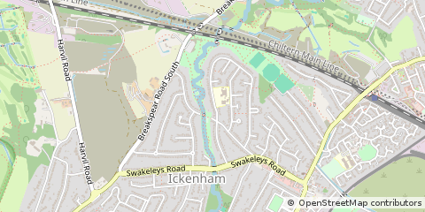 Map of Ickenham, Uxbridge