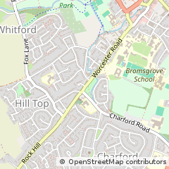 Map of Bromsgrove, Worcestershire