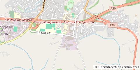 Map of Launceston, Cornwall
