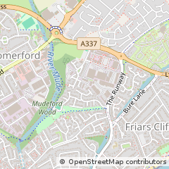 Map of Christchurch, Dorset
