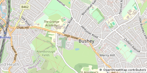 Map of Bushey