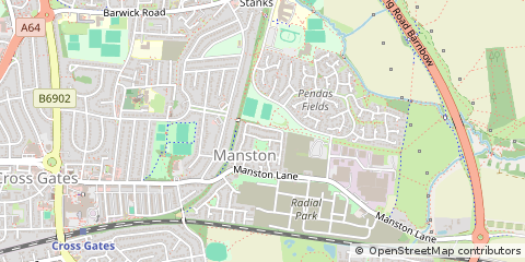 Map of Leeds, West Yorkshire