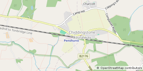 Map of Tonbridge, Kent