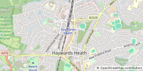 Map of Haywards Heath, West Sussex