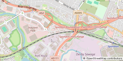 Map of Derby, Derbyshire