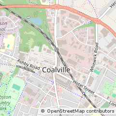 Map of Coalville, Leicestershire
