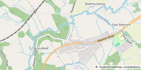 Map of Allanton, Lanarkshire