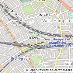 Map of West Hampstead, London