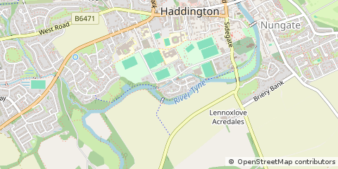Map of Haddington, East Lothian