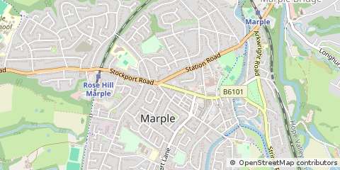 Map of Stockport, Greater Manchester
