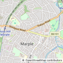 Map of Stockport, Greater Manchester