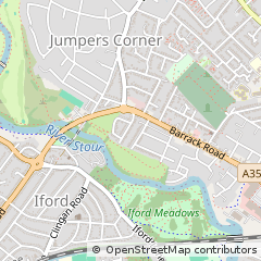 Map of Christchurch, Dorset