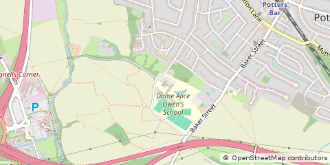 Map of Potters BAR, Hertfordshire