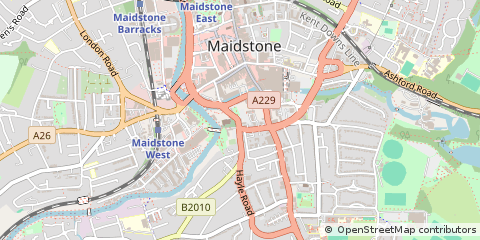 Map of Maidstone, Kent