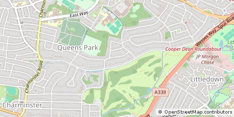 Map of Bournemouth, Dorset