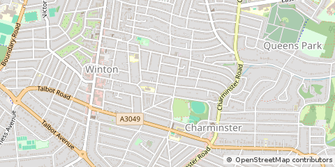 Map of Bournemouth, Dorset