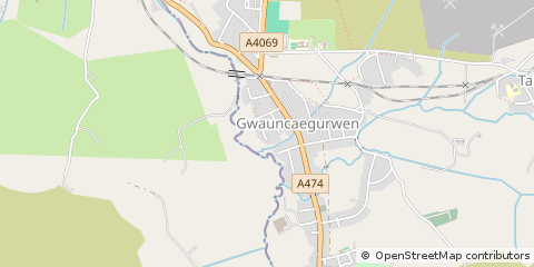 Map of Ammanford, C & C of Swansea