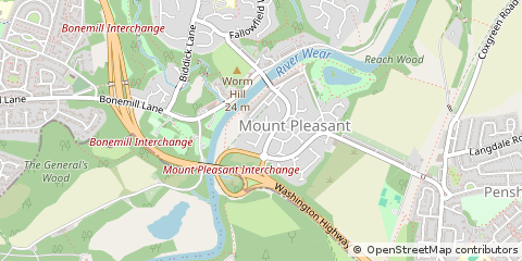 Map of Houghton LE Spring