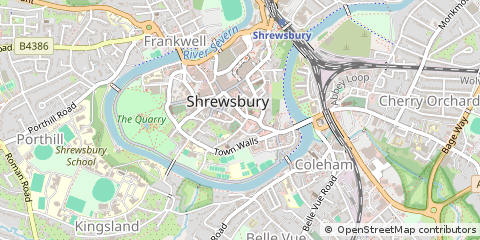 Map of Shrewsbury